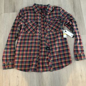Rip Curl plaid flannel, size S